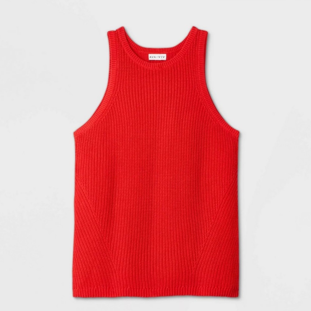Knitted Red Tank Top